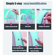 BeQool USB Aroma Diffuser Humidifier Message Board Nightlight Humidifier -Black (Blue) N5