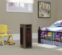 Duraflame 5HM7000-PO78 Portable Electric Infrared Quartz Oscillating Tower Heater, Oak