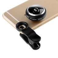 3 In 1 Universal Phone Camera Lens Kit with 0.4X Super Wide Angle Lens, 180 Degree Fish Eye Lens and 10X Macro... N58