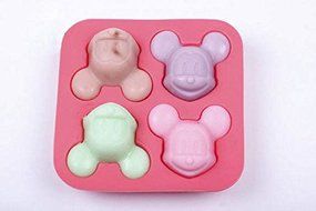 4 Even Jelly Pudding Mold Silicone Cake Mold Waffles Mold Chocolate Mold Household Cake Baking Tools