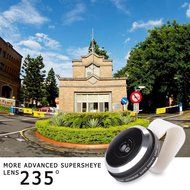 3 In 1 Universal Phone Camera Lens Kit with 0.4X Super Wide Angle Lens, 180 Degree Fish Eye Lens and 10X Macro... N62