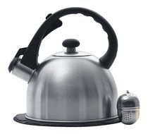 Creative Home 72233 3-Piece 7.5-Inch Stainless Steel Tea Kettle, 1.5-Quart N3