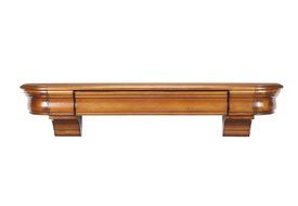 Pearl Mantels 415-60-50 Abingdon Wood 60-Inch Fireplace Mantel Shelf, Medium Distressed Oak N9