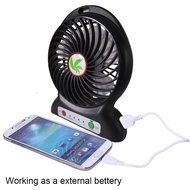 Lurico 4-inch Portable Mini Electric USB Rechargeable Fan 3 Speeds 18650 Desktop Summer Cooler Fan USB Power Bank...