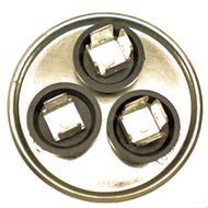 CAPACITOR 40+3 MFD 370 VAC ROUND ONETRIP PARTS&reg; REPLACEMENT FOR RHEEM RUUD WEATHERKING 43-25133-04