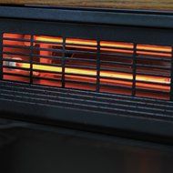 Gracelvoe Large Room Electric Quartz Infrared Fireplace Heater Deluxe Mantel Oak / Walnut (Dark Walnut) N2