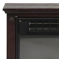 Gracelvoe Large Room Electric Quartz Infrared Fireplace Heater Deluxe Mantel Oak / Walnut (Dark Walnut) N3
