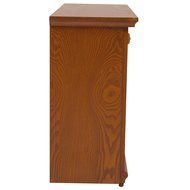 Gracelvoe Large Room Electric Quartz Infrared Fireplace Heater Deluxe Mantel Oak / Walnut (Dark Walnut) N6