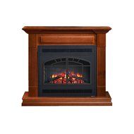 GreatCo Rio Grande Series Mantel with 41 In. Electric Fireplace and Arched Rectangular Front
