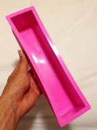 L Rectangle Brick Soap Pastry Toast Bread Loaf Cake Silicone Mold Bakeware 1.2L