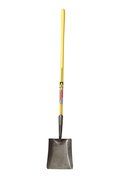 Nupla SSS2L-E #2 Ergo Power Square Point Shovel, Solid Shank Blade, Ergo Grip, 14 Gauge, 48" Long Handle