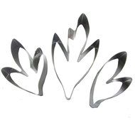 OKUBOX BT22 3pcs Set of Peony Leaves Shape Cutter Decor Fondant Cake Cutters