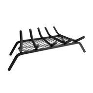 Pleasant Hearth - 1/2&quot; Solid Steel Fireplace Grates With Ember Retainer, Black, 18-Inch N6