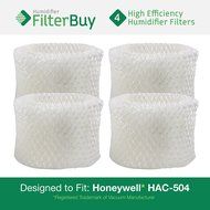 4 - Honeywell HAC-504 Humidifier Filters. Designed by FilterBuy to fit Honeywell HCM-600, HCM-710, HCM-300T &amp;...