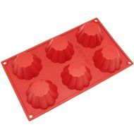 Freshware SM-104RD 15-Cavity Mini Silicone Mold for Homemade Tart, Bundt, Cake, Cheesecake, Pudding, Jello, and... N2