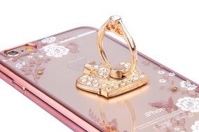 iPhone 5S Case, iPhone SE Case, PHEZEN Clear Soft TPU Protective Case Back Cover with Beautiful Cherry Blossom... N3