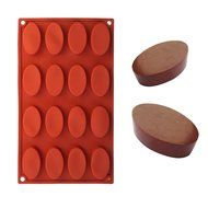 16 Hole Oval Shape Chocolate Silicone Mold Baking Cake Decoration Mould N2