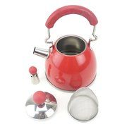 Whistling Tea Kettle, Mini Stainless Steel Teapots Hot Water Kettle (Red) N4