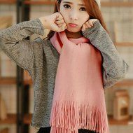 KAKA(TM) Women's Korean Artistic Stylish Winter Colorful Knitting Wool Scarves Oversized Dual Using Scarf Shawl... N21