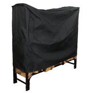 Sunnydaze 8-Foot Firewood Log Rack, Log Rack &amp; Cover COMBO N8