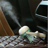 12V Mini Car Steam Humidifier Air Purifier Aroma Aromatherapy Essential Oil Diffuser Mist Maker Mini Fogger (Purle) N7