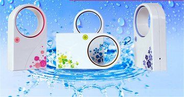 SMO Summer Mini USB 2.0 and Battery Powered Dual Handheld No Leaf Air Condition Bladeless Portable Refrigeration...