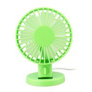 DealPeak Portable Dual Blade Strong Wind Super Mute Desk Table Fan USB Mini Fan Summer Cooler Fan (Pink) N2