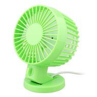 DealPeak Portable Dual Blade Strong Wind Super Mute Desk Table Fan USB Mini Fan Summer Cooler Fan (Pink) N3