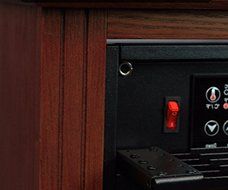Fireplace Mantel Decor, Portable Indoor,Infrared Heater Quartz,1500 W, With 3D Flame,Color Oak N3