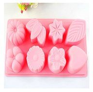 Autek Heart 8 Shapes Fondant Soap Sugar Craft Cake Cookie Decorating Silicone Mold #129