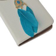 Galaxy S7 Case,Yaheeda [Stand Feature] Bling Sparkle Crystal Wallet Case [Sparkle Plume Feather Chain] Premium...