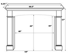 Pearl Mantels 159-48-80 The Princeton 48-Inch Fireplace Mantel Surround, French Country N3