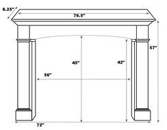 Pearl Mantels 159-48-80 The Princeton 48-Inch Fireplace Mantel Surround, French Country N4