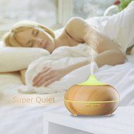Scenic 300ml Aroma Essential Oil Diffuser, Wood Grain Ultrasonic Cool Mist Humidifier for Office Home Bedroom...