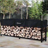 96'' Heavy-Duty Woodhaven Firewood Rack with Cover