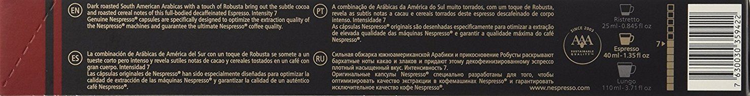 20 Nespresso OriginalLine: Decaffeinato Intenso N2