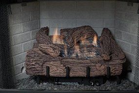Palmetto Oak 18" 5-Piece Refractory Log Set &amp; NG Manual Control Burner