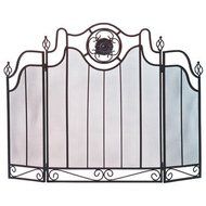 Italian Countryside 3 Panel Iron Fireplace Screen