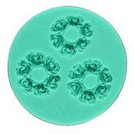 Lovely Mini 2.9cm Rose Circle Fondant Mold Silicone Sugar Mold Craft Molds DIY Cake