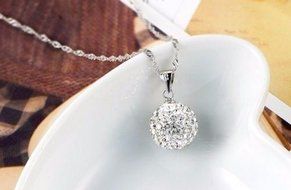 Fashion Women's Silver Plated crystal rhinestone Necklace Pendant