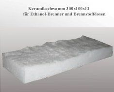 Gel + Ethanol Fire-Places 1 Ceramic Sponge 300X100X13 For Less Fuel Consumption