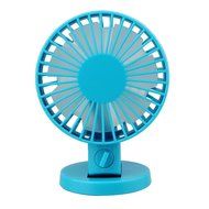 DealPeak Portable Dual Blade Strong Wind Super Mute Desk Table Fan USB Mini Fan Summer Cooler Fan (Pink) N5