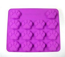 HSE 14-cavity Dog Footprints Pet Cake Mold Mould Soap Mold Silicone Mold Flexible Mold 1pc