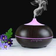 300ml Aroma Essential Oil Diffuser, Bamboo Line Texture Style, Ultrasonic Cool Mist Humidifier -7 Changing Color... N2