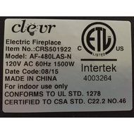 Clevr 750-1500W 48" Heat Adjustable Electric Wall Mount Fireplace Heater Stone N7
