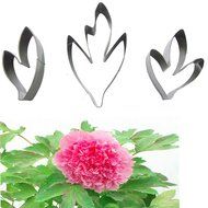 OKUBOX BT22 3pcs Set of Peony Leaves Shape Cutter Decor Fondant Cake Cutters N2