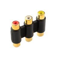 Cable Matters 5-Pack, Gold Plated 3-RCA Coupler