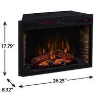 Comfort Smart 26-In Infrared Electric Fireplace Insert - CS-26IR N2