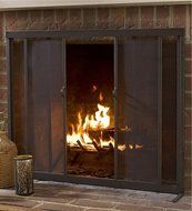 Fire Screen with Sliding Doors (38" x 31")