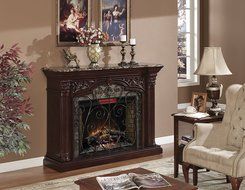ClassicFlame 33WM0194-C232 Astoria Wall Fireplace Mantel, Empire Cherry (Electric Fireplace Insert sold separately)